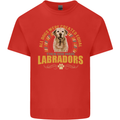 A Labrador Dog Kids T-Shirt Childrens Red