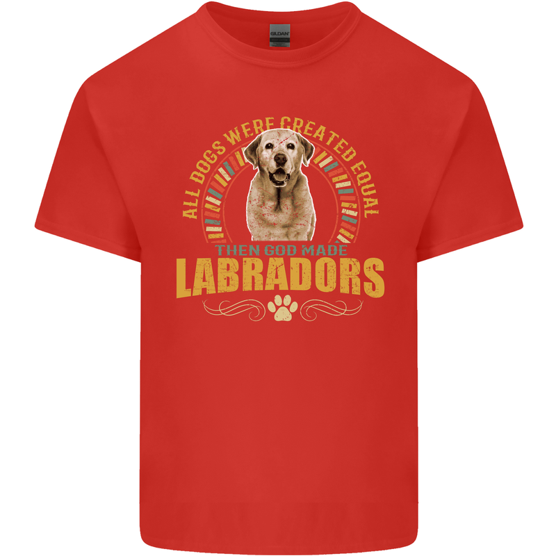 A Labrador Dog Kids T-Shirt Childrens Red