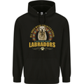 A Labrador Dog Mens 80% Cotton Hoodie Black