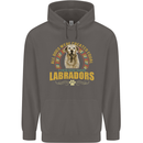 A Labrador Dog Mens 80% Cotton Hoodie Charcoal