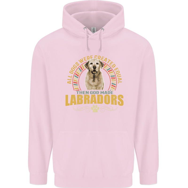 A Labrador Dog Mens 80% Cotton Hoodie Light Pink