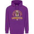 A Labrador Dog Mens 80% Cotton Hoodie Purple