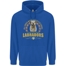 A Labrador Dog Mens 80% Cotton Hoodie Royal Blue