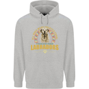 A Labrador Dog Mens 80% Cotton Hoodie Sports Grey