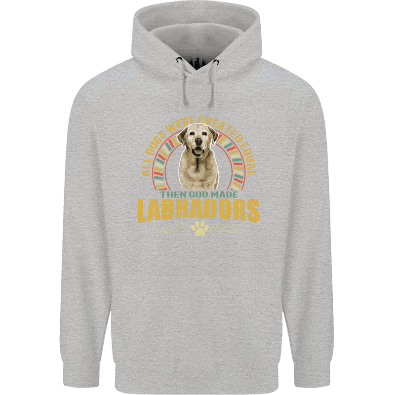 A Labrador Dog Mens 80% Cotton Hoodie Sports Grey