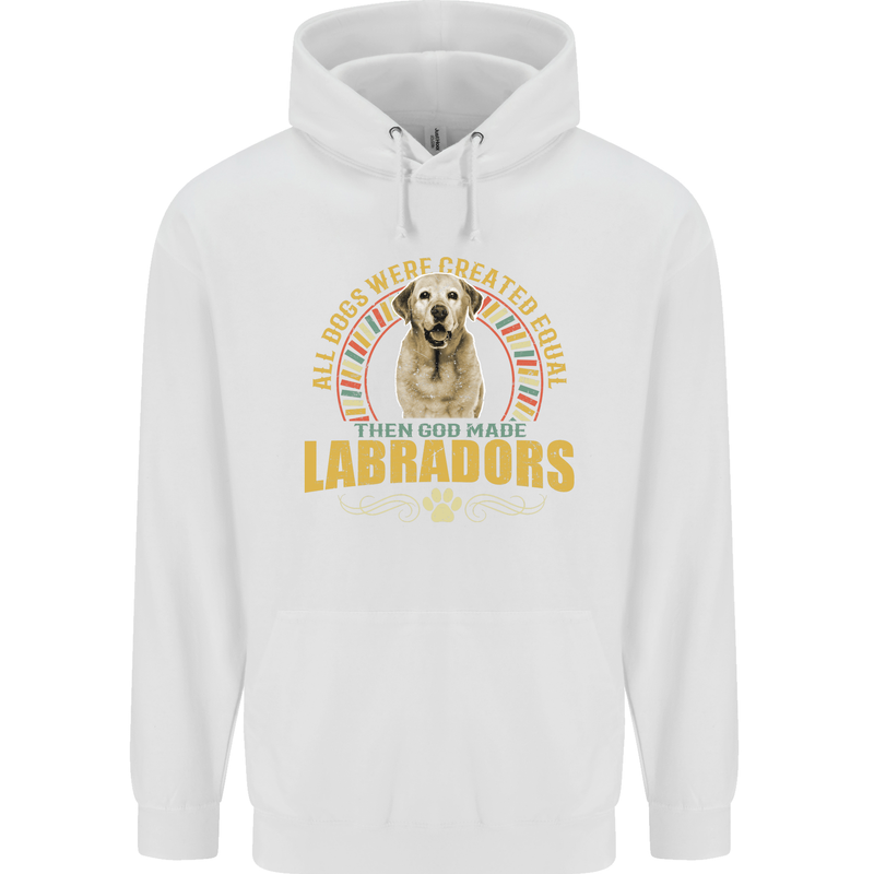 A Labrador Dog Mens 80% Cotton Hoodie White