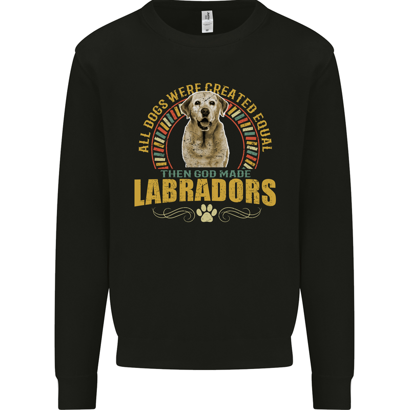 A Labrador Dog Mens Sweatshirt Jumper Black
