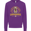 A Labrador Dog Mens Sweatshirt Jumper Purple