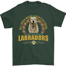 A Labrador Dog Mens T-Shirt 100% Cotton Forest Green