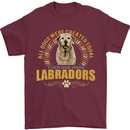 A Labrador Dog Mens T-Shirt 100% Cotton Maroon