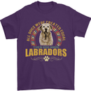A Labrador Dog Mens T-Shirt 100% Cotton Purple
