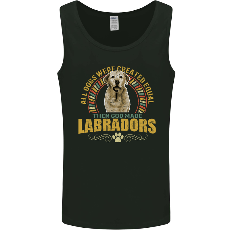 A Labrador Dog Mens Vest Tank Top Black