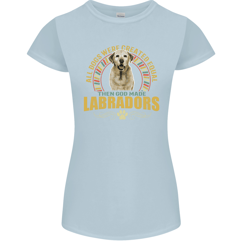 A Labrador Dog Womens Petite Cut T-Shirt Light Blue
