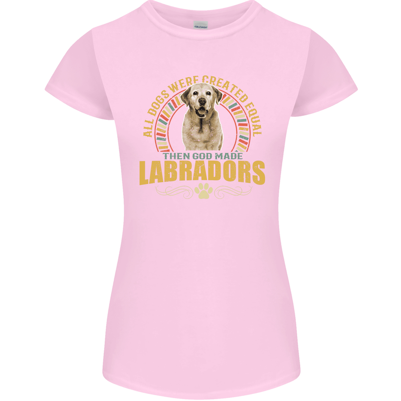 A Labrador Dog Womens Petite Cut T-Shirt Light Pink