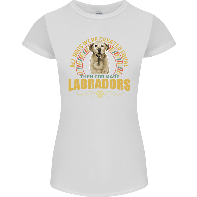 A Labrador Dog Womens Petite Cut T-Shirt White
