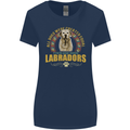 A Labrador Dog Womens Wider Cut T-Shirt Navy Blue