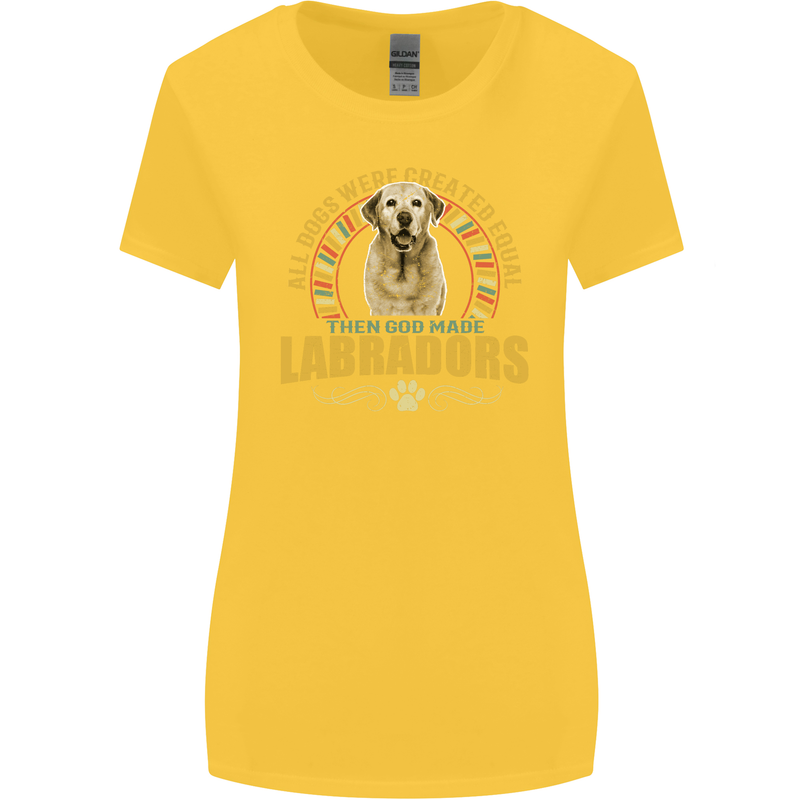 A Labrador Dog Womens Wider Cut T-Shirt Yellow