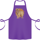 A Leonberger Dog Cotton Apron 100% Organic Purple