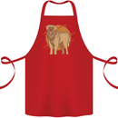 A Leonberger Dog Cotton Apron 100% Organic Red