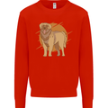 A Leonberger Dog Kids Sweatshirt Jumper Bright Red