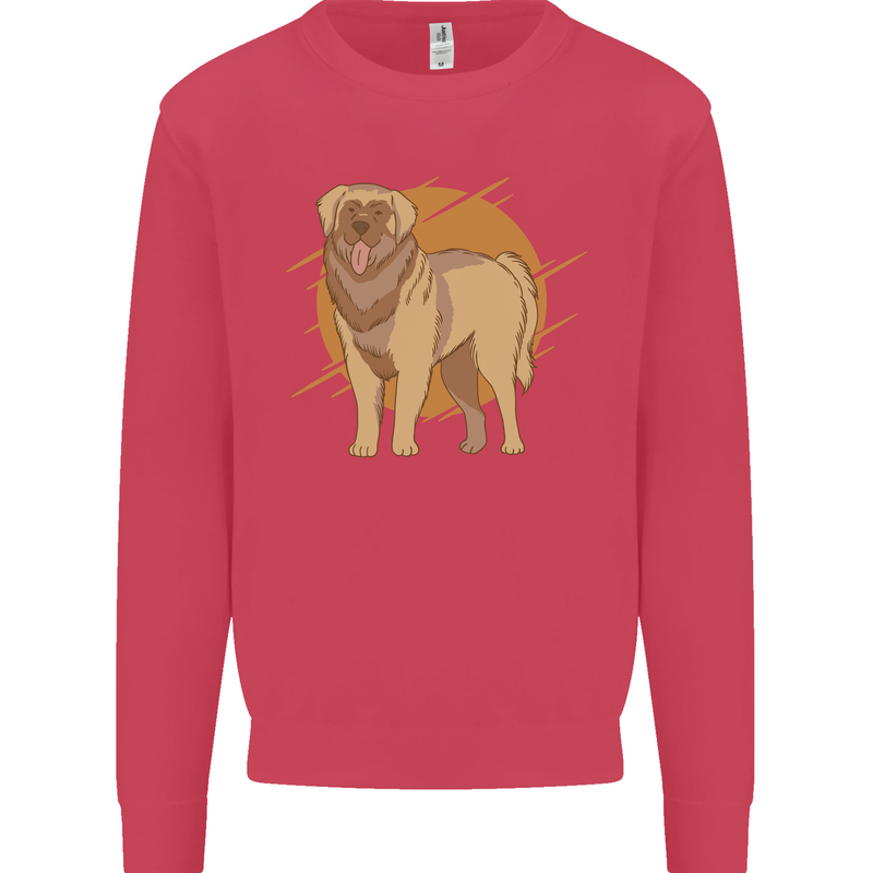 A Leonberger Dog Kids Sweatshirt Jumper Heliconia