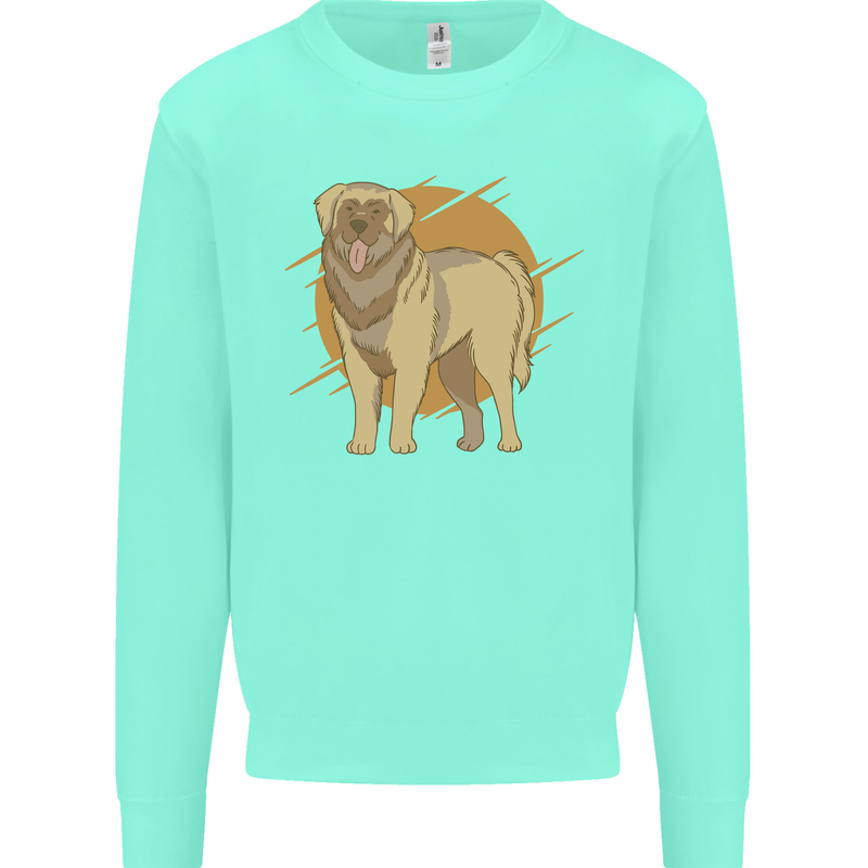 A Leonberger Dog Kids Sweatshirt Jumper Peppermint