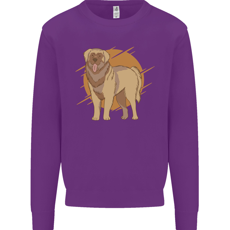 A Leonberger Dog Kids Sweatshirt Jumper Purple