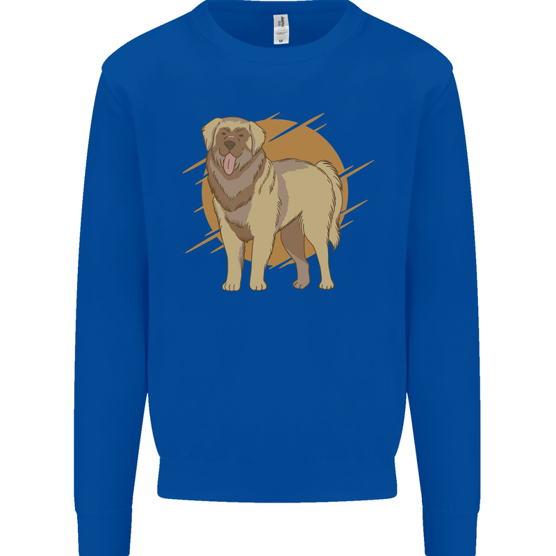 A Leonberger Dog Kids Sweatshirt Jumper Royal Blue
