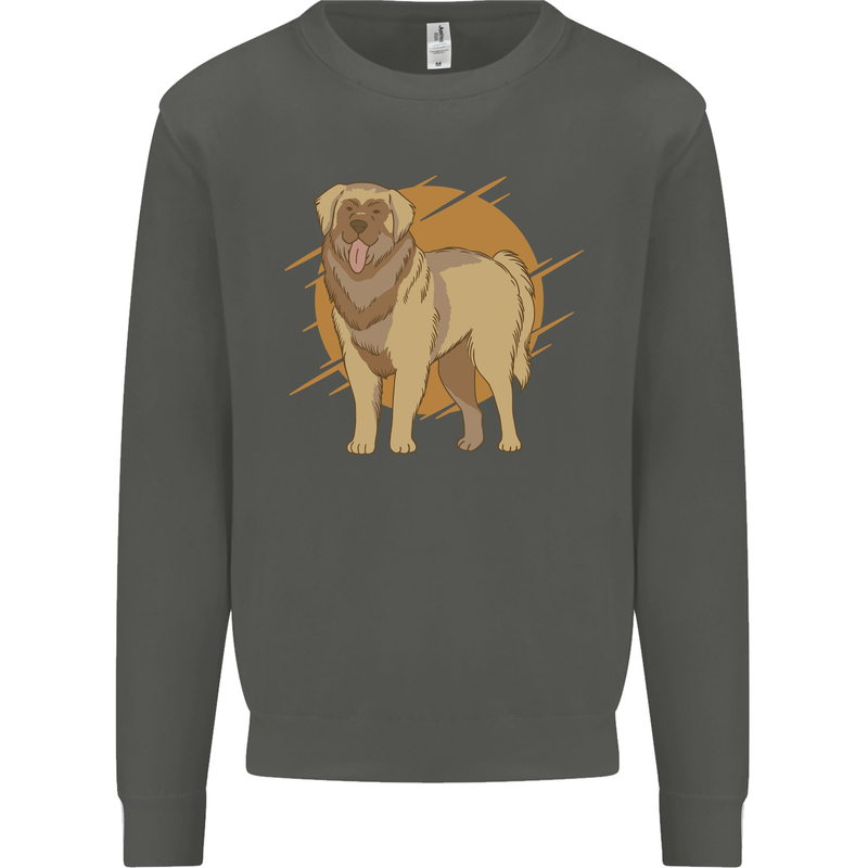 A Leonberger Dog Kids Sweatshirt Jumper Storm Grey