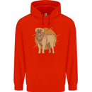 A Leonberger Dog Mens 80% Cotton Hoodie Bright Red