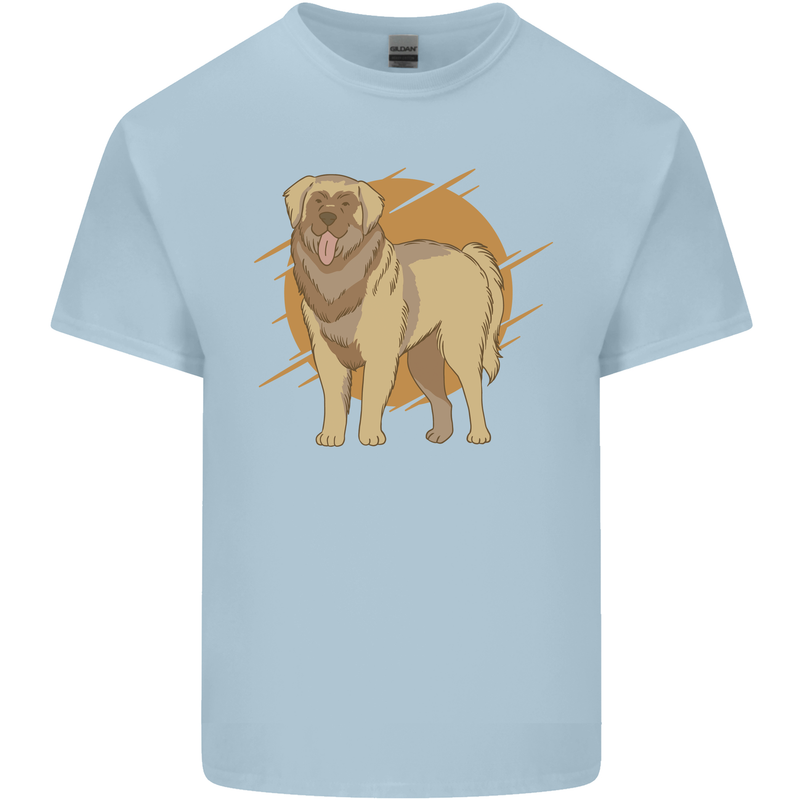 A Leonberger Dog Mens Cotton T-Shirt Tee Top Light Blue