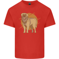 A Leonberger Dog Mens Cotton T-Shirt Tee Top Red