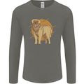 A Leonberger Dog Mens Long Sleeve T-Shirt Charcoal