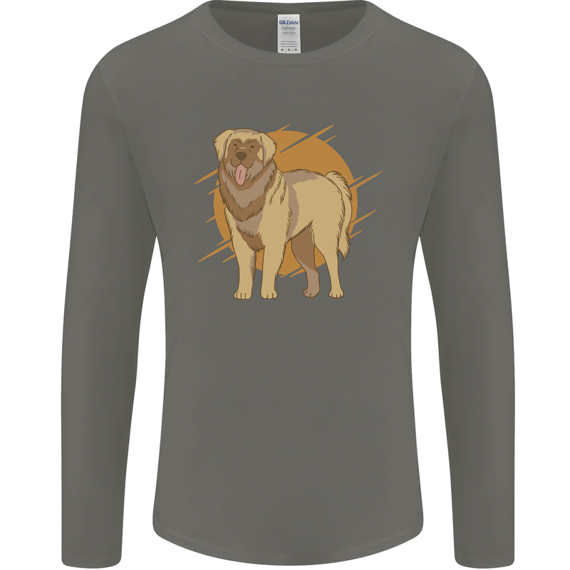A Leonberger Dog Mens Long Sleeve T-Shirt Charcoal