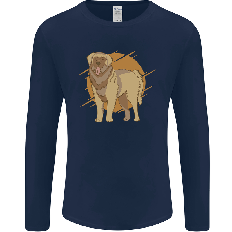 A Leonberger Dog Mens Long Sleeve T-Shirt Navy Blue
