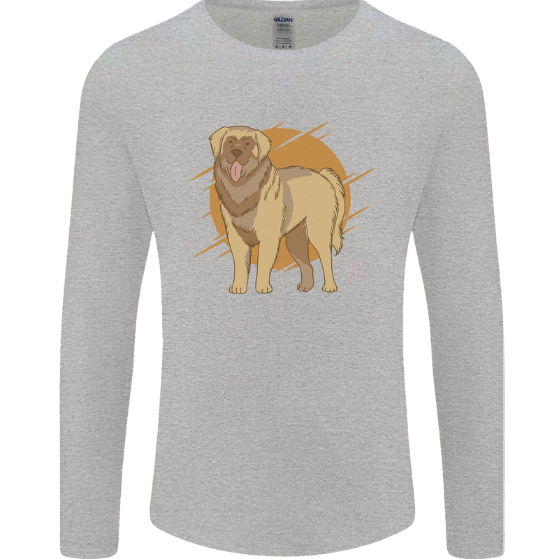 A Leonberger Dog Mens Long Sleeve T-Shirt Sports Grey