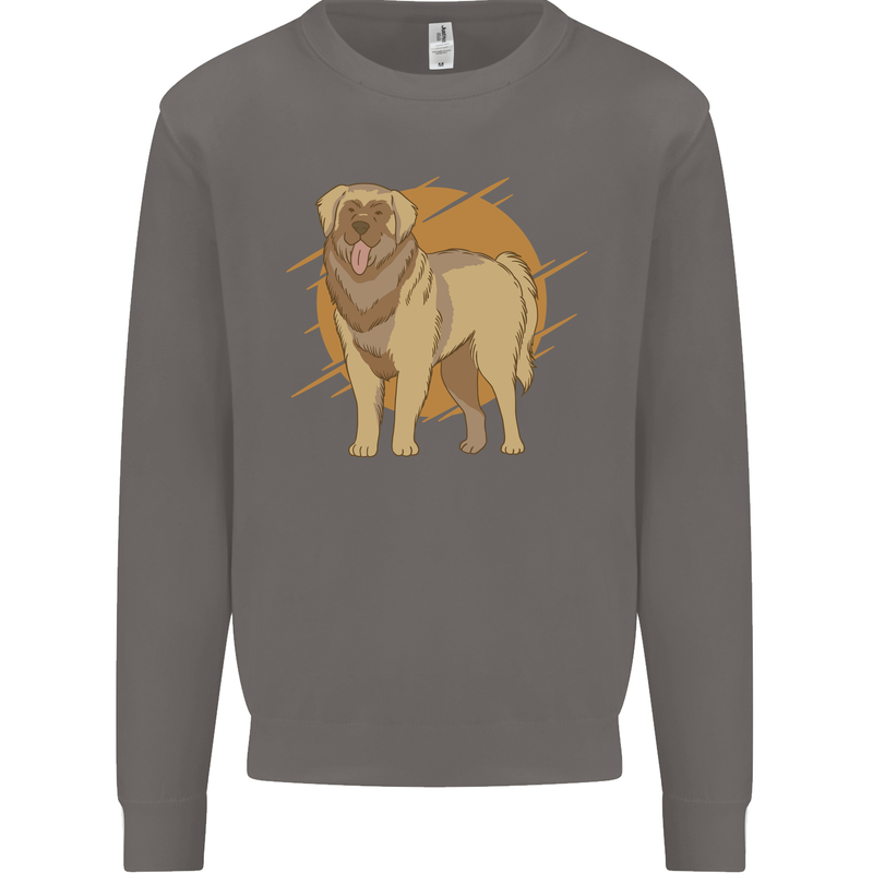 A Leonberger Dog Mens Sweatshirt Jumper Charcoal