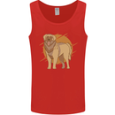 A Leonberger Dog Mens Vest Tank Top Red