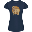 A Leonberger Dog Womens Petite Cut T-Shirt Navy Blue