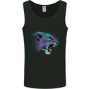A Lion Watercolour Mens Vest Tank Top Black