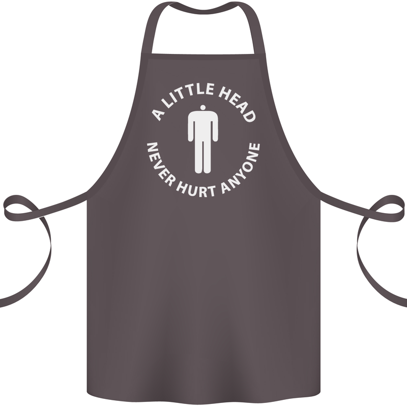 A Little Head Funny Offensive Slogan Cotton Apron 100% Organic Dark Grey