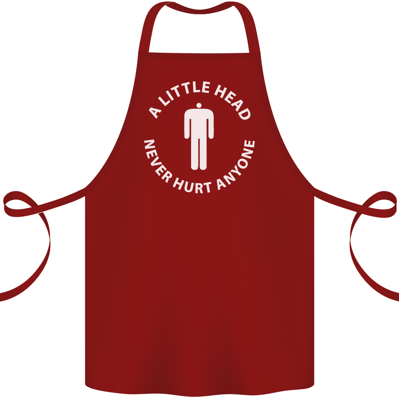 A Little Head Funny Offensive Slogan Cotton Apron 100% Organic Maroon