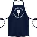 A Little Head Funny Offensive Slogan Cotton Apron 100% Organic Navy Blue