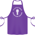 A Little Head Funny Offensive Slogan Cotton Apron 100% Organic Purple