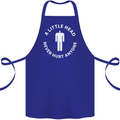 A Little Head Funny Offensive Slogan Cotton Apron 100% Organic Royal Blue
