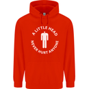 A Little Head Funny Offensive Slogan Mens 80% Cotton Hoodie Bright Red