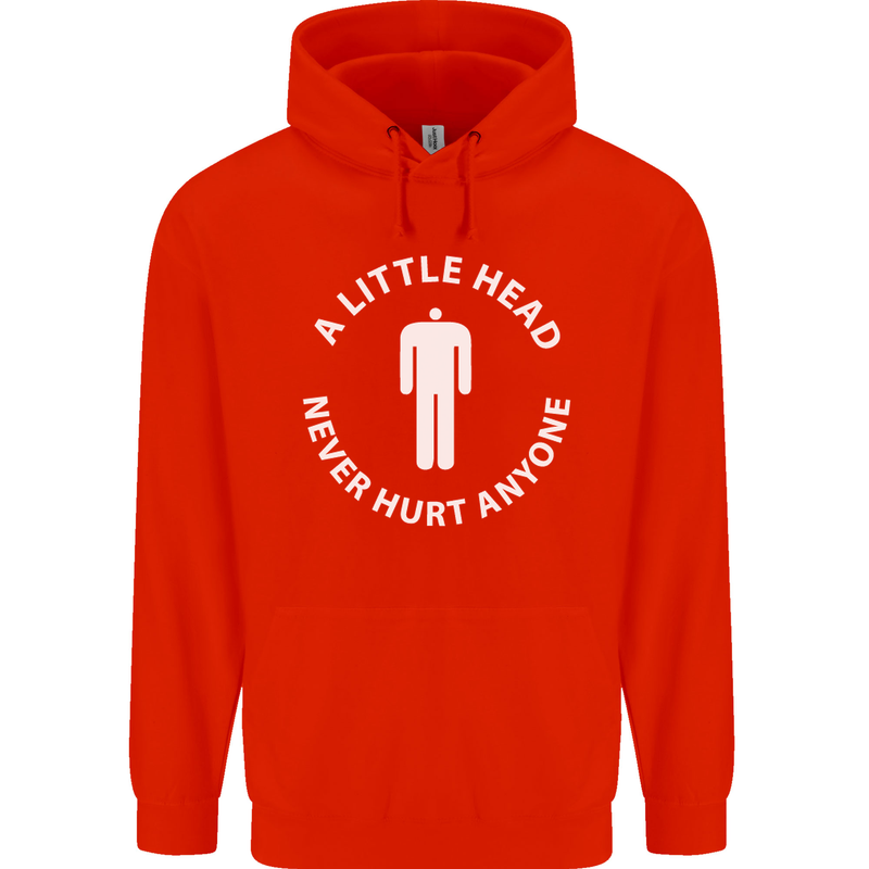 A Little Head Funny Offensive Slogan Mens 80% Cotton Hoodie Bright Red