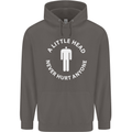 A Little Head Funny Offensive Slogan Mens 80% Cotton Hoodie Charcoal