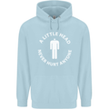 A Little Head Funny Offensive Slogan Mens 80% Cotton Hoodie Light Blue