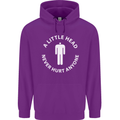 A Little Head Funny Offensive Slogan Mens 80% Cotton Hoodie Purple